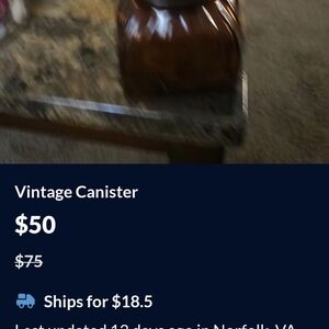 Vintage Brown Canister